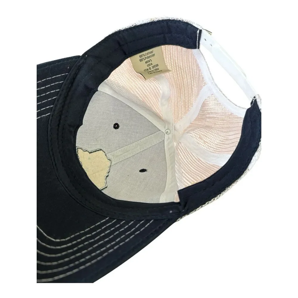 L.L Bean Maine State Patch Trucker Cap Promo Blue White Mesh Snapback  Men's OS